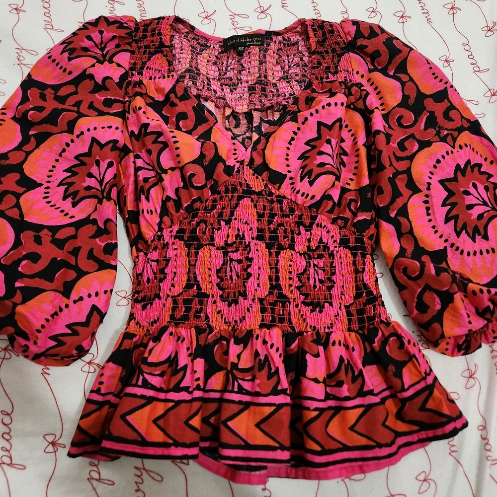 Vintage Blouse House Of Harlow 1960 Size XS